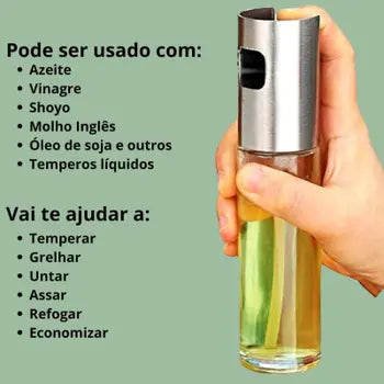 Spray Portátil Borrifador Para Cozinha Pulverizador De Azeite E Óleos + Brinde + Frete Grátis