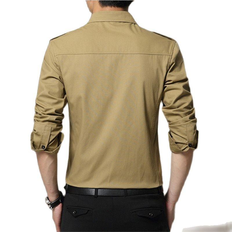 Camisa Masculina Manga Longa Militar Refined - FOXMENS