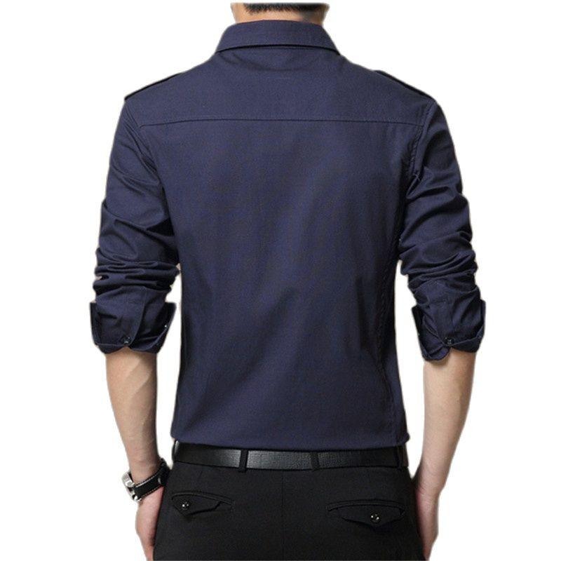 Camisa Masculina Manga Longa Militar Refined - FOXMENS