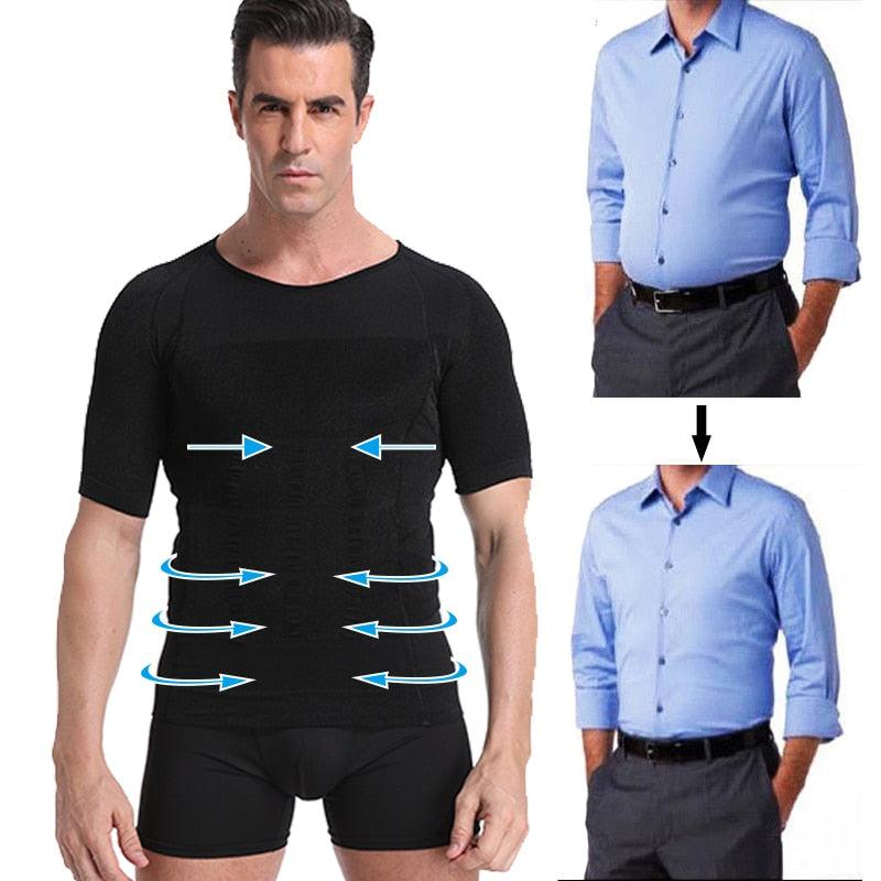 Camiseta De Compressão e Postura - Body Shaper - FOXMENS