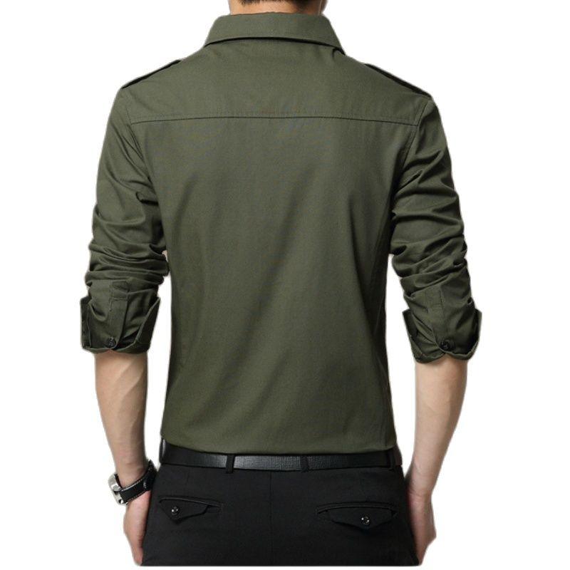 Camisa Masculina Manga Longa Militar Refined - FOXMENS