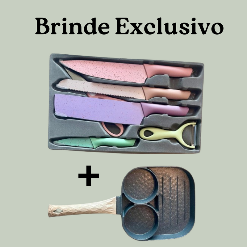 Frigideira Antiaderente 3 em 1 Multifuncional + Brinde Exclusivo + Frete Grátis