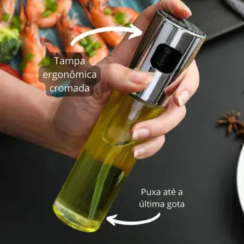 Spray Portátil Borrifador Para Cozinha Pulverizador De Azeite E Óleos + Brinde + Frete Grátis