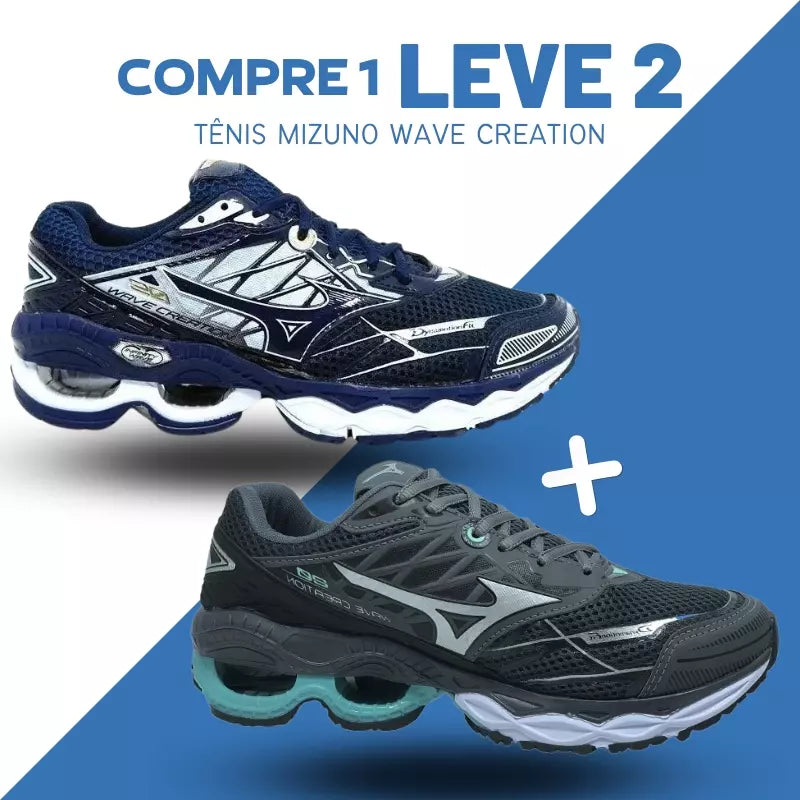 Tênis Mizuno Wave Creation Masculino [COMPRE 1 LEVE 2] + Frete Grátis + Envio Imediato + Brinde