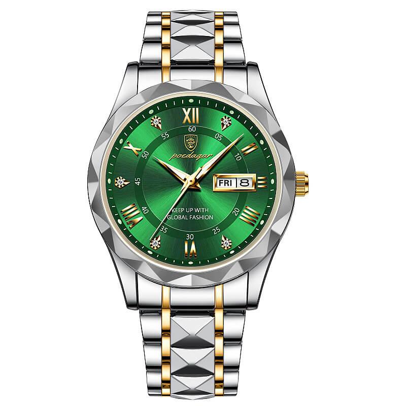 Relogio-Masculino-Dourado-Verde-Wonder-Foxmens