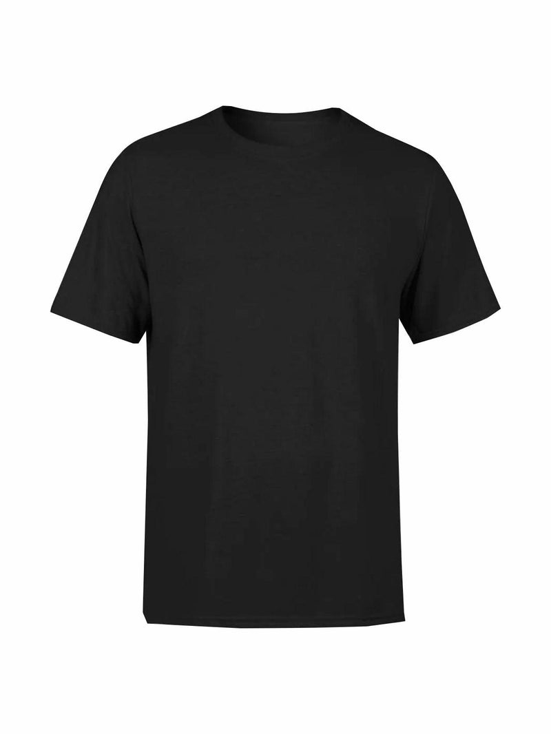 Conjunto 5 Camisetas Preta Poliéster Básica Masculina - FOXMENS