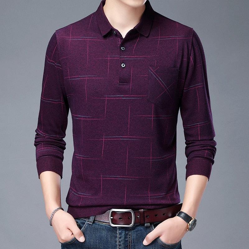 Camisa Masculina Polo Manga Longa Trendy - FOXMENS