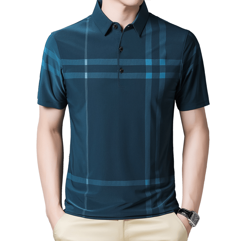 Camisa Masculina Polo com Listras Mannello - FOXMENS