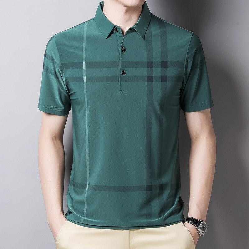 Camisa Masculina Polo com Listras Mannello - FOXMENS