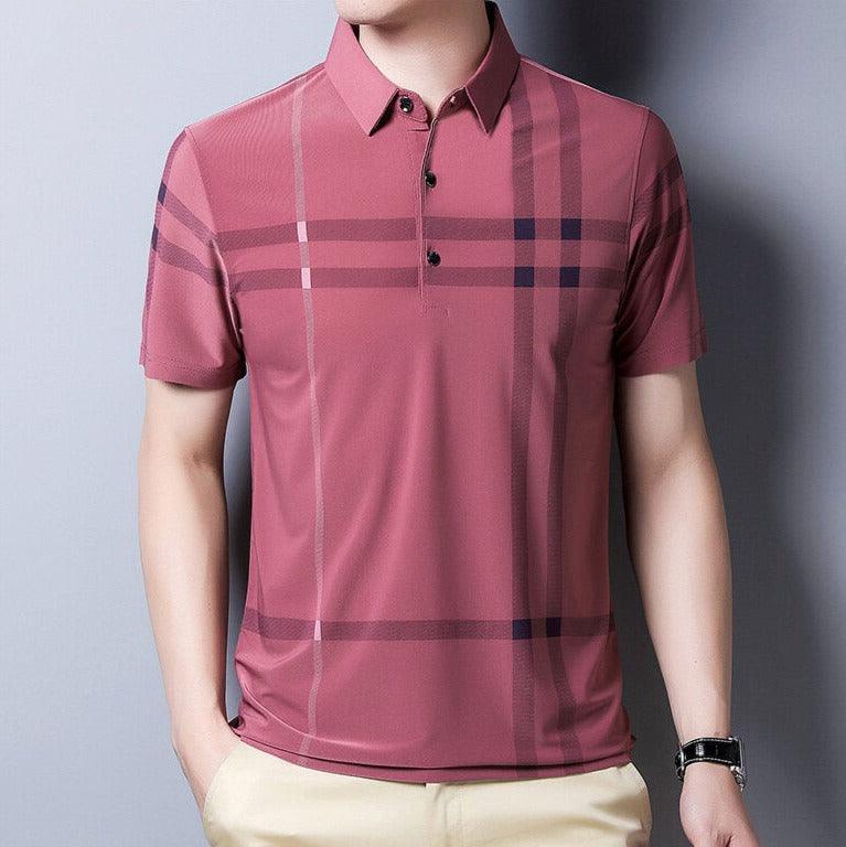 Camisa Masculina Polo com Listras Mannello - FOXMENS