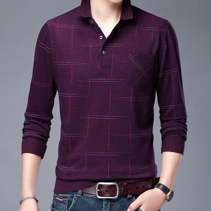 Camisa Masculina Polo Manga Longa Trendy - FOXMENS